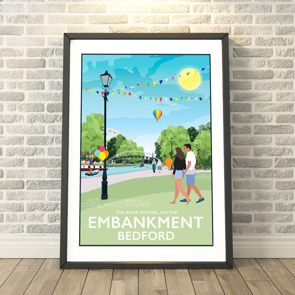 a poster of a couple walking down a street