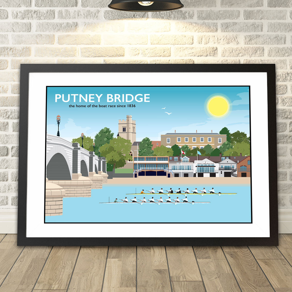 Putney Rowing Print Putney Bridge Boat Race Print – Tabitha Mary